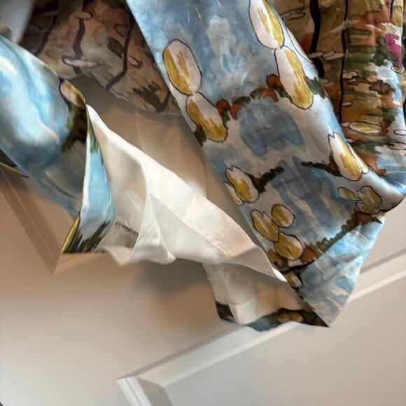 Linda Cunningham Silk Tunic Dress Sz 6 Abstract Artsy Art2Wear - Picture 9 of 10